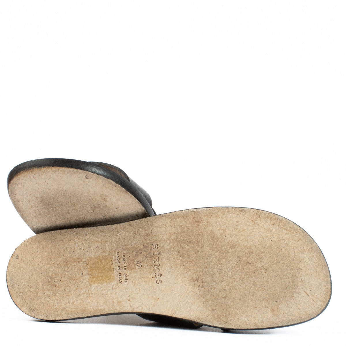 Hermès Zwarte Izmir Sandalen - Maat 42