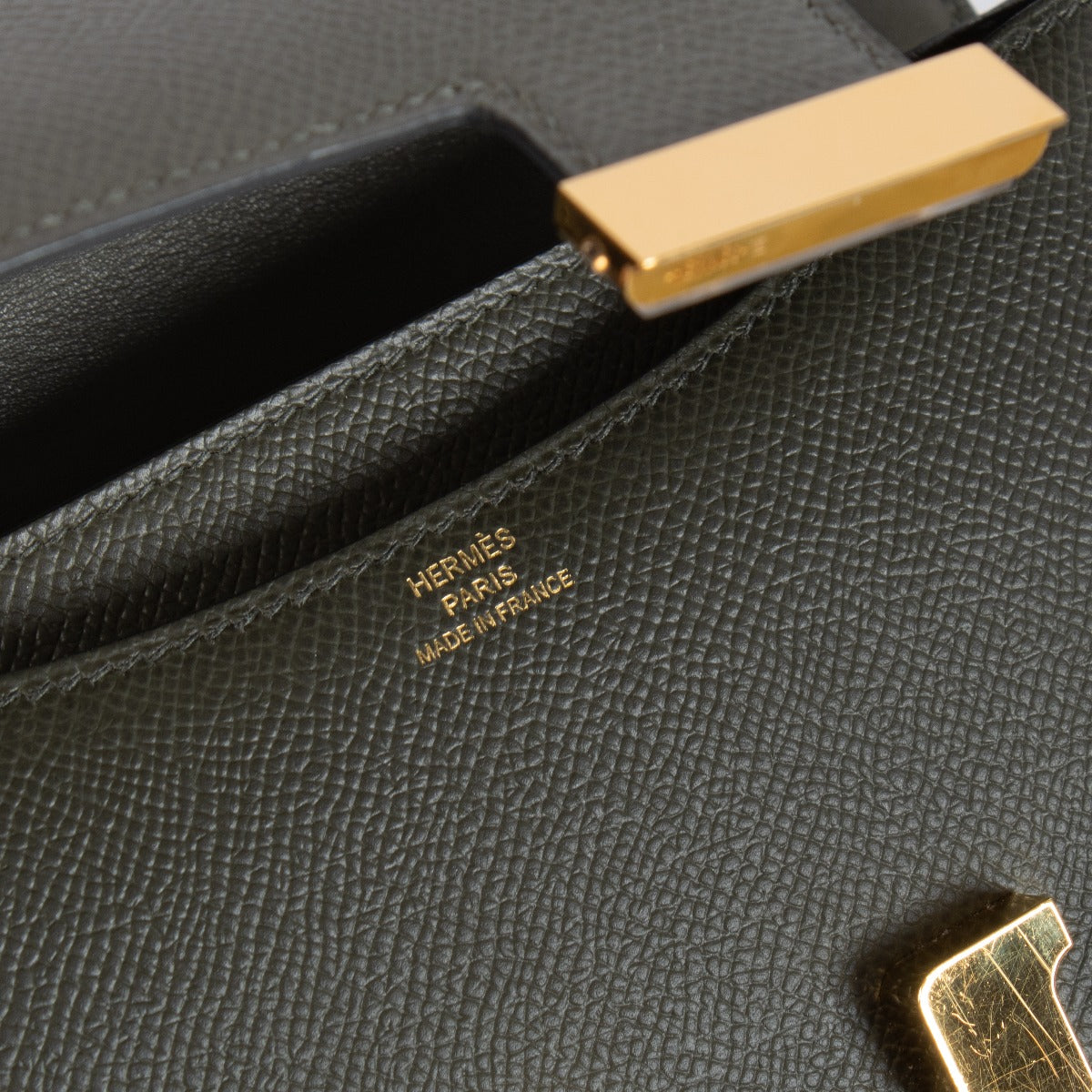Hermès Constance Mini Vert Gris Epsom GHW