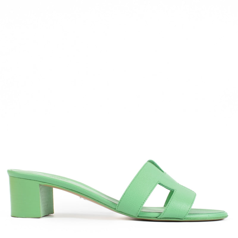 Hermès Vert Pomme Epsom Oasis Sandals - Size 39