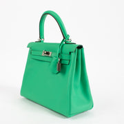 Hermès Kelly 25 Vert Comics Swift PHW