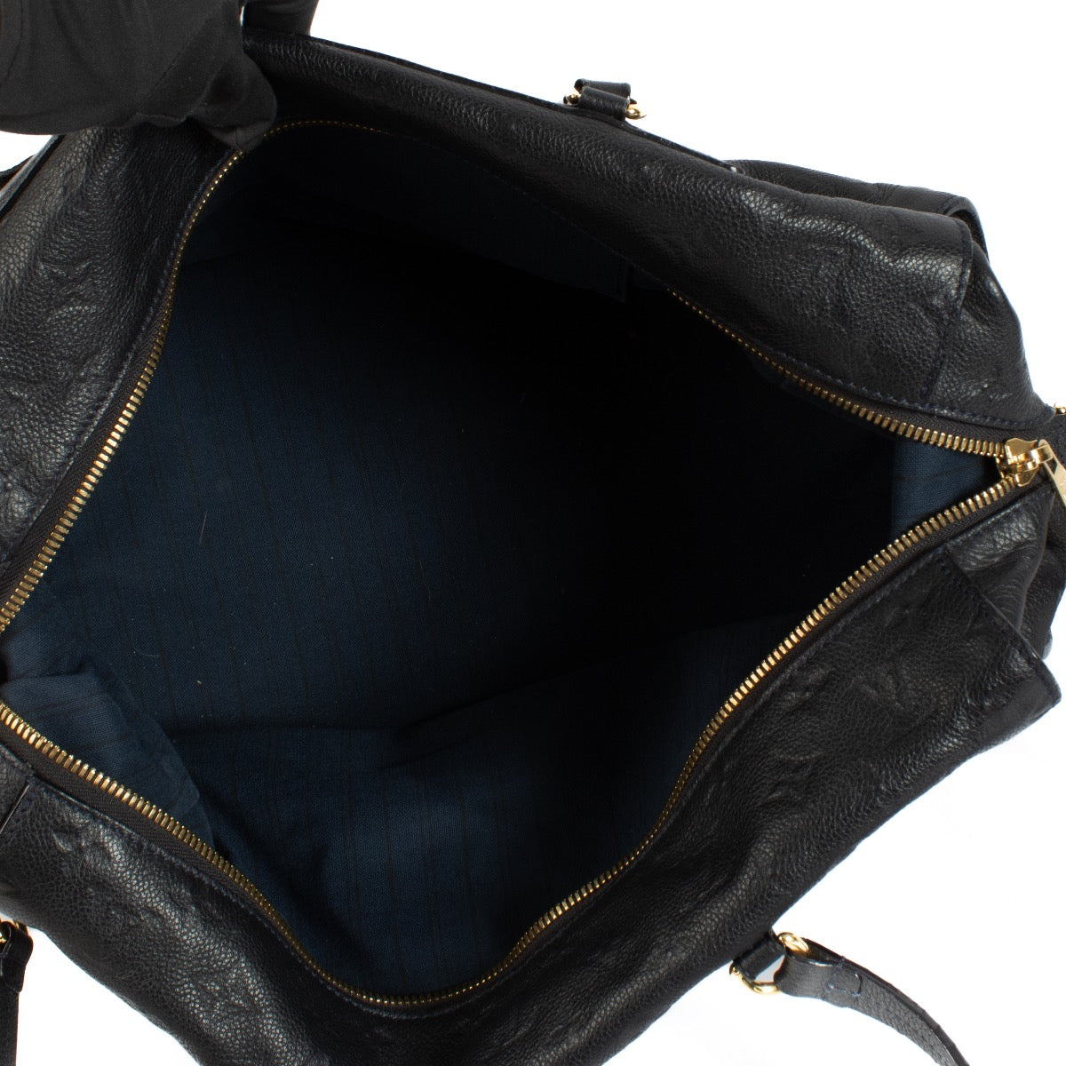 Shop safe online 100% Authentic second hand Louis Vuitton Blue Infini Monogram Empreinte Lumineuse Bag on Labellov.com