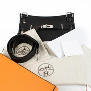 Authentic second hand Hermès Jypsière 31 Black Clemence PHW on www.labellov.com