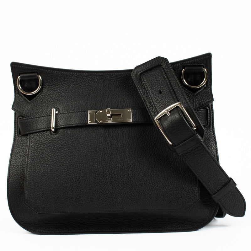 Hermès Jypsière 31 Black Clemence PHW