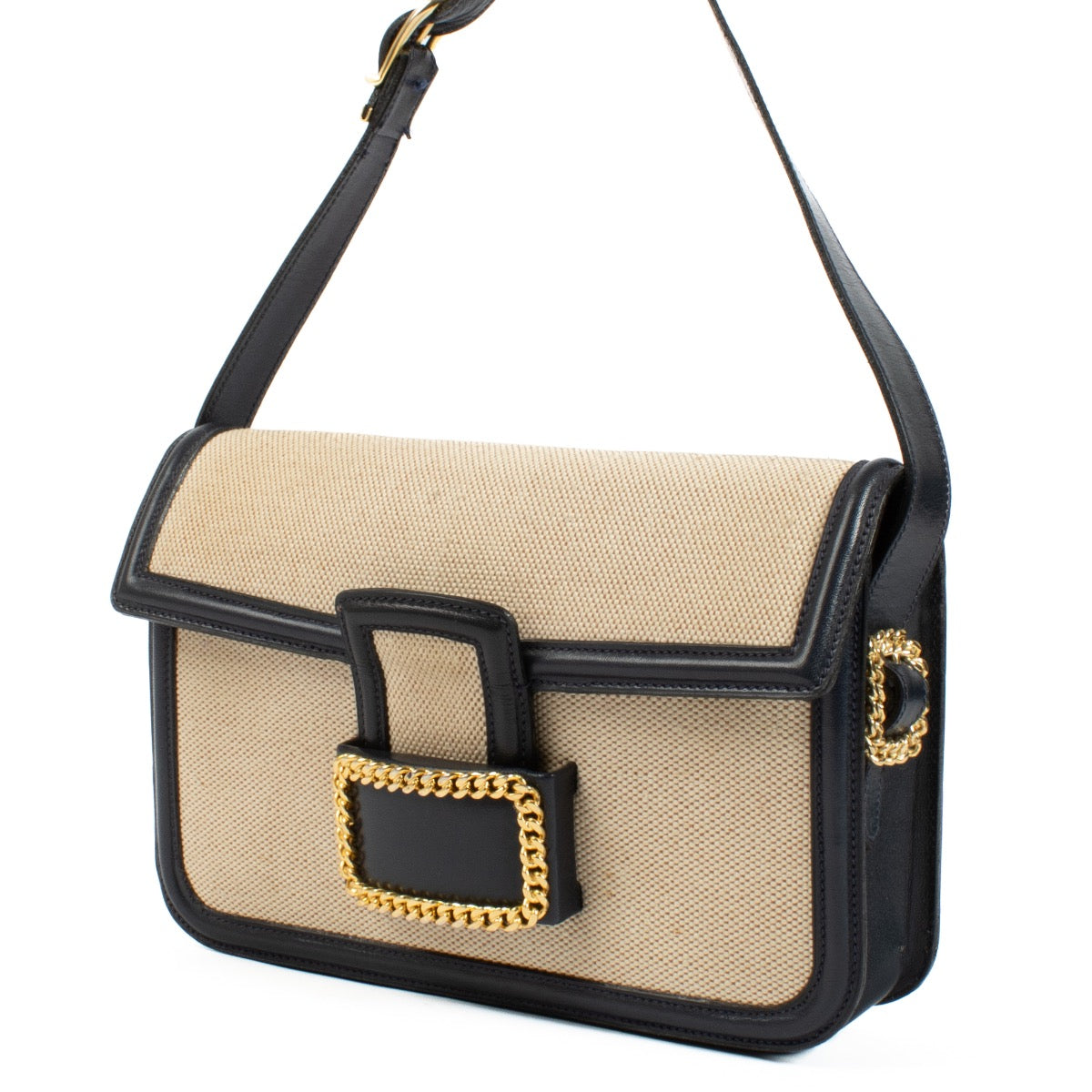 Authentic second hand Celine Canvas/Leather Chain Buckle Bag on Labellov.com