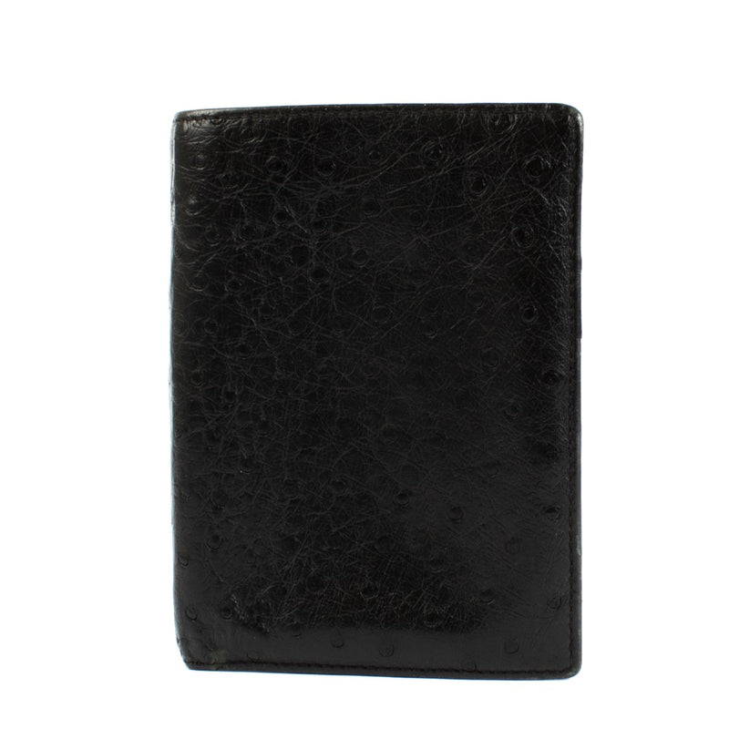 Delvaux Black Ostrich Wallet
