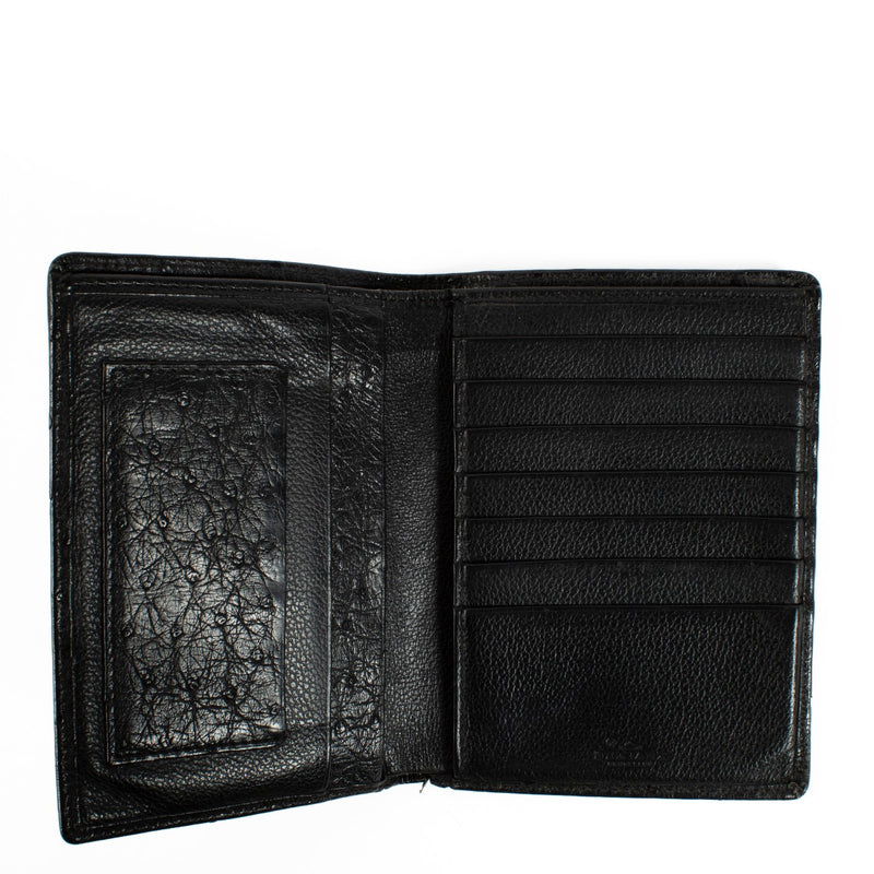 Delvaux Black Ostrich Wallet