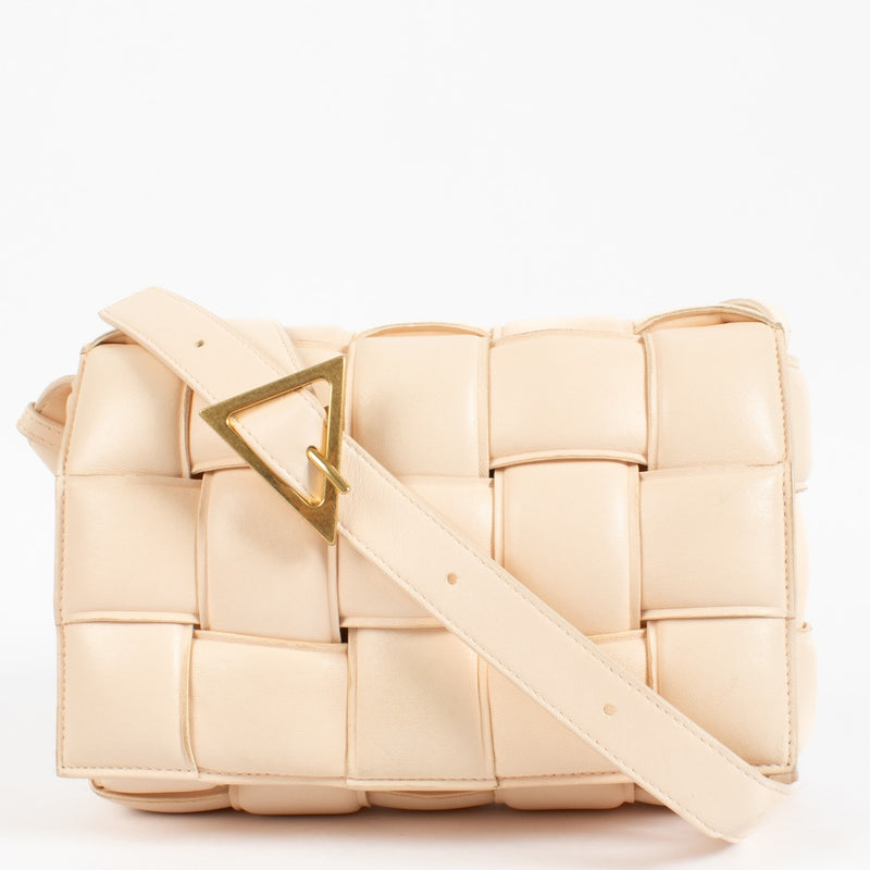 100% authentic second hand Bottega Veneta Beige Padded Cassette Bag Crossbody on labellov.com