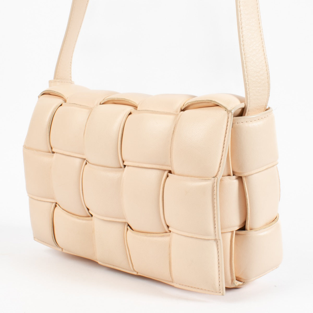 100% authentic second hand Bottega Veneta Beige Padded Cassette Bag Crossbody on labellov.com