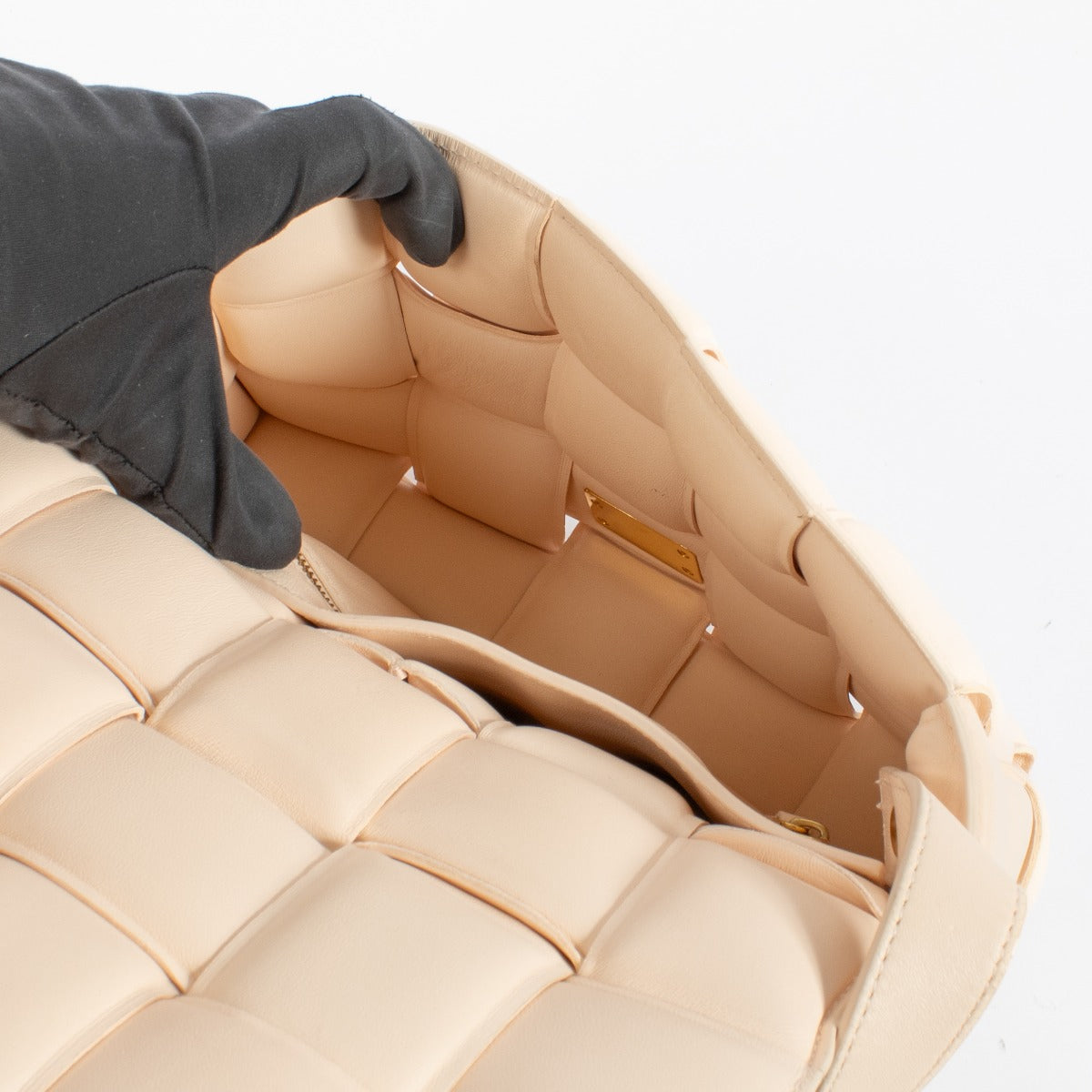 100% authentic second hand Bottega Veneta Beige Padded Cassette Bag Crossbody on labellov.com