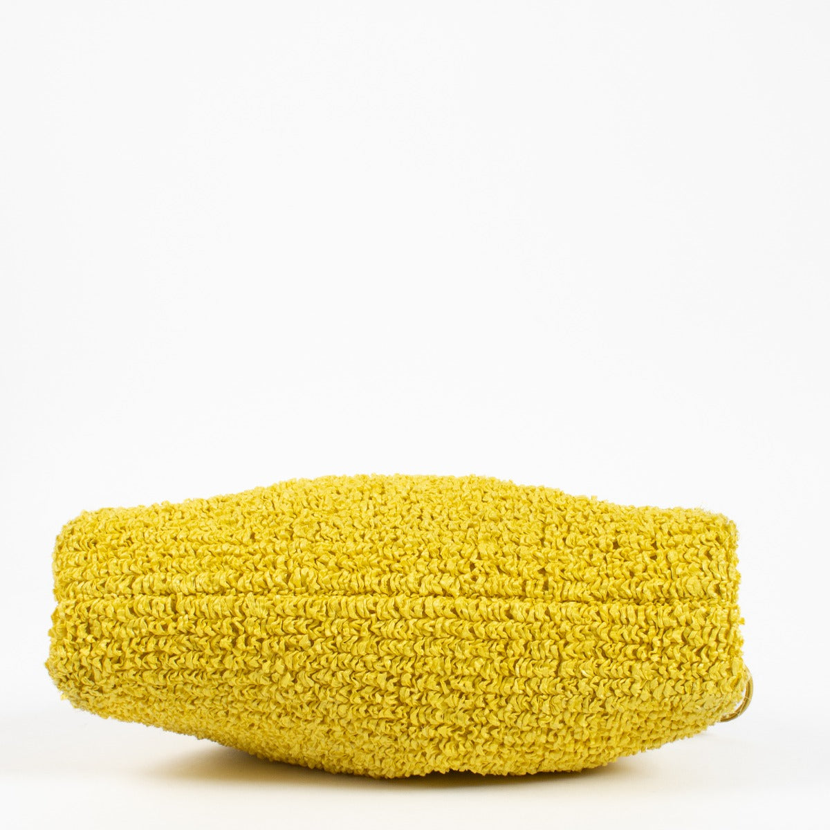 100% authentic preloved Bottega Veneta Yellow Raffia Mini Pouch on labellov.com