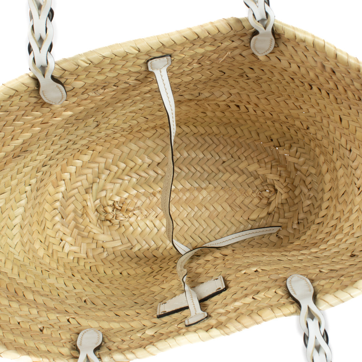 Prada Beige Raffia Basket Bag