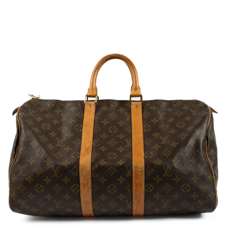 Buy authentic second hand Louis Vuitton Monogram Leather Keepall 45 at Labellov.com
