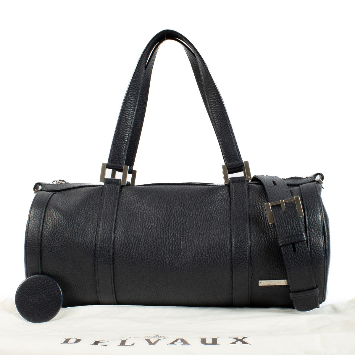 Delvaux Blue Cerf Le Lily Amber GM Handbag