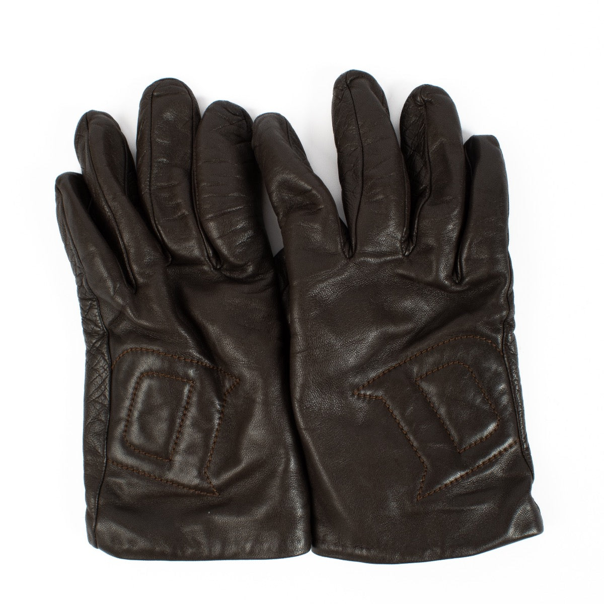 Delvaux Brown Leather Gloves