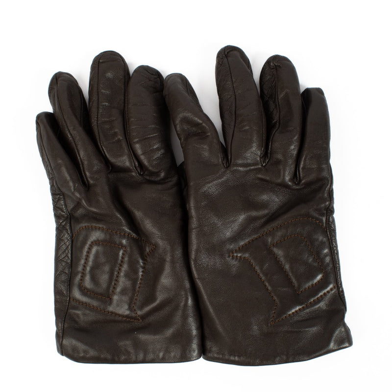 Delvaux Brown Leather Gloves