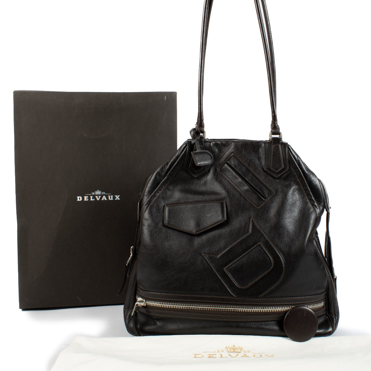 Delvaux Brown Biker Bag