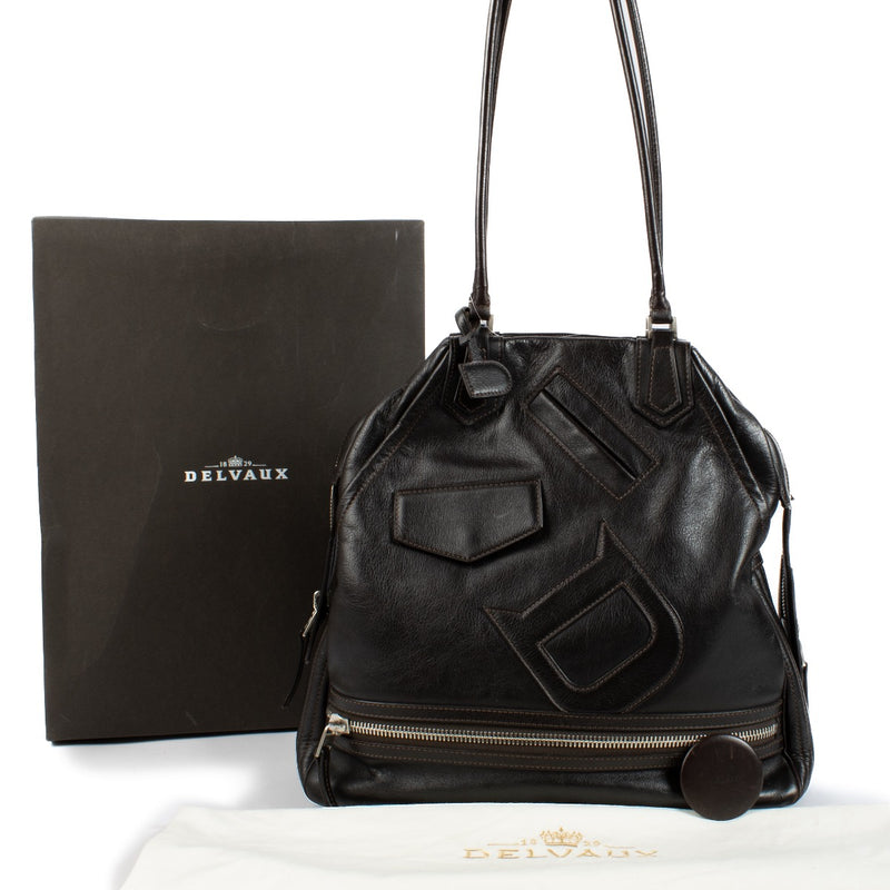 Delvaux Brown Biker Bag