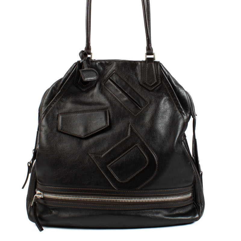 Delvaux Brown Biker Bag