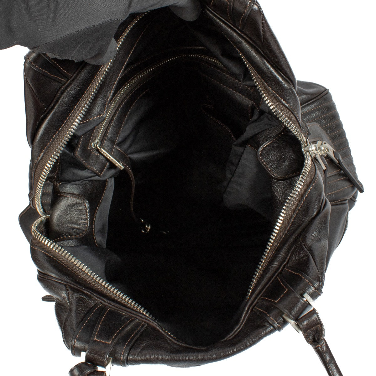 Delvaux Brown Biker Bag