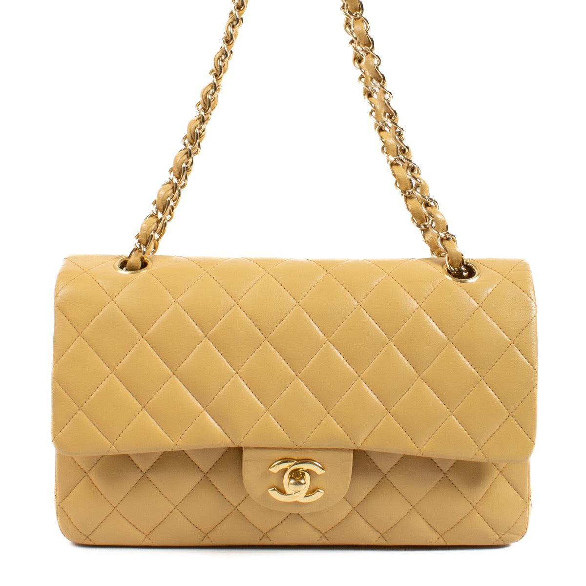 Shop 100% authentic second hand Chanel Vintage Beige Medium Classic Bag on labellov.com