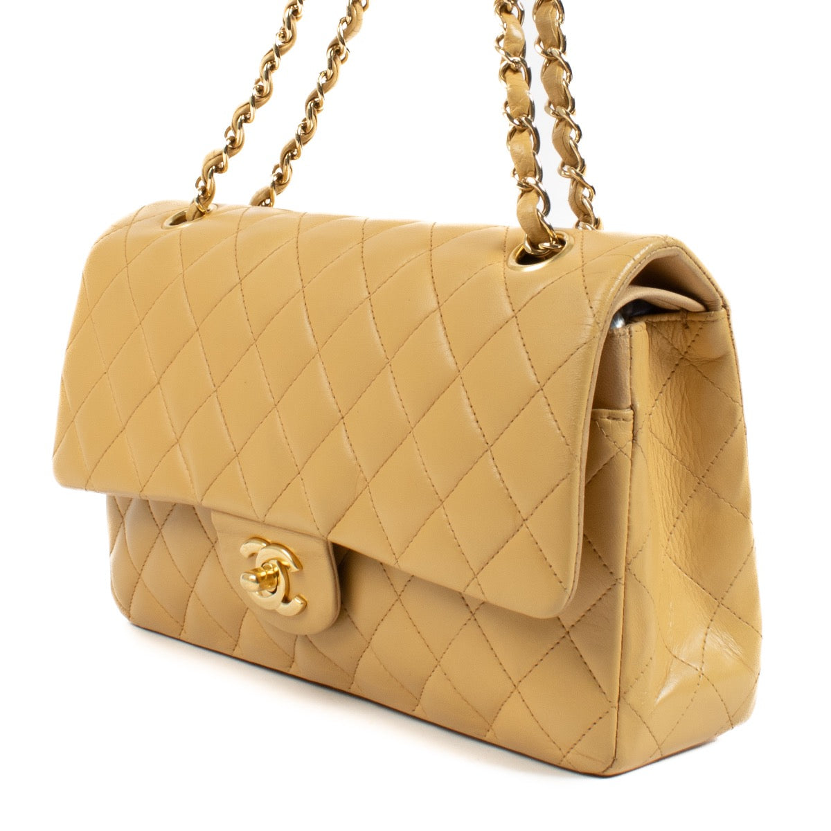 Shop 100% authentic second hand Chanel Vintage Beige Medium Classic Bag on labellov.com