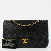 shop 100% authentic second hand Chanel Vintage Black Lambskin Medium Classic Bag on Labellov.com