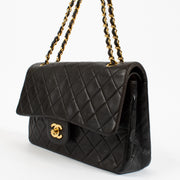 Chanel Vintage Black Lambskin Medium Classic Bag
