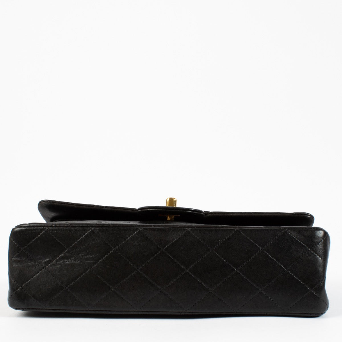 Chanel Vintage Black Lambskin Medium Classic Bag