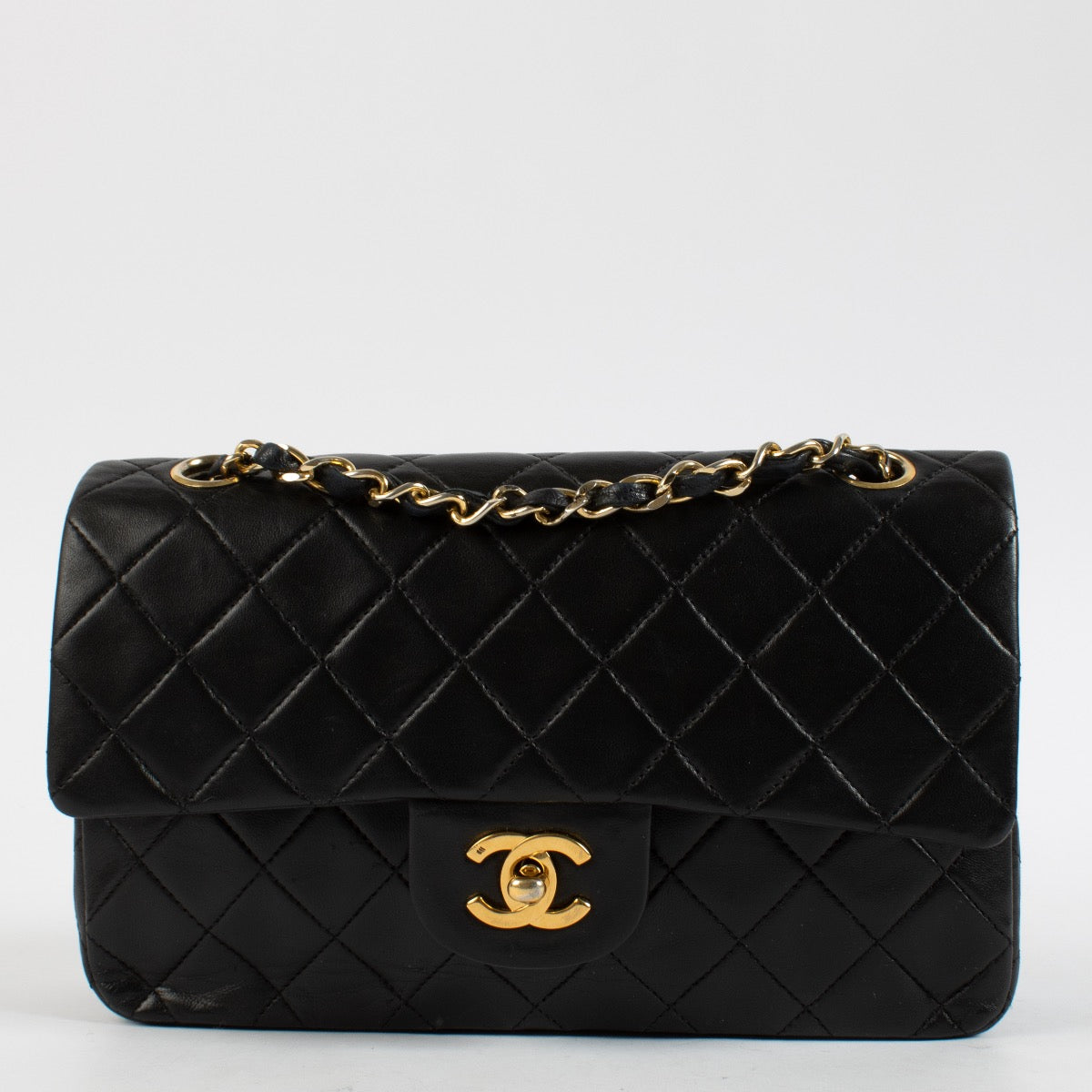 Chanel Vintage Zwarte Kleine Classic Tas