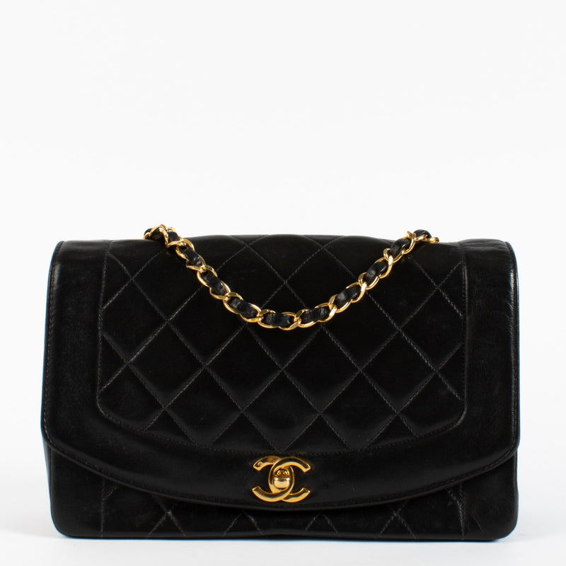 Authentic pre-loved Chanel Black Medium Diana Flap Bag on Labellov.com