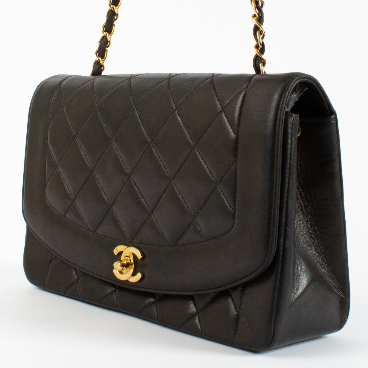 Authentic second hand Chanel Brown Medium Diana Bag on Labellov.com
