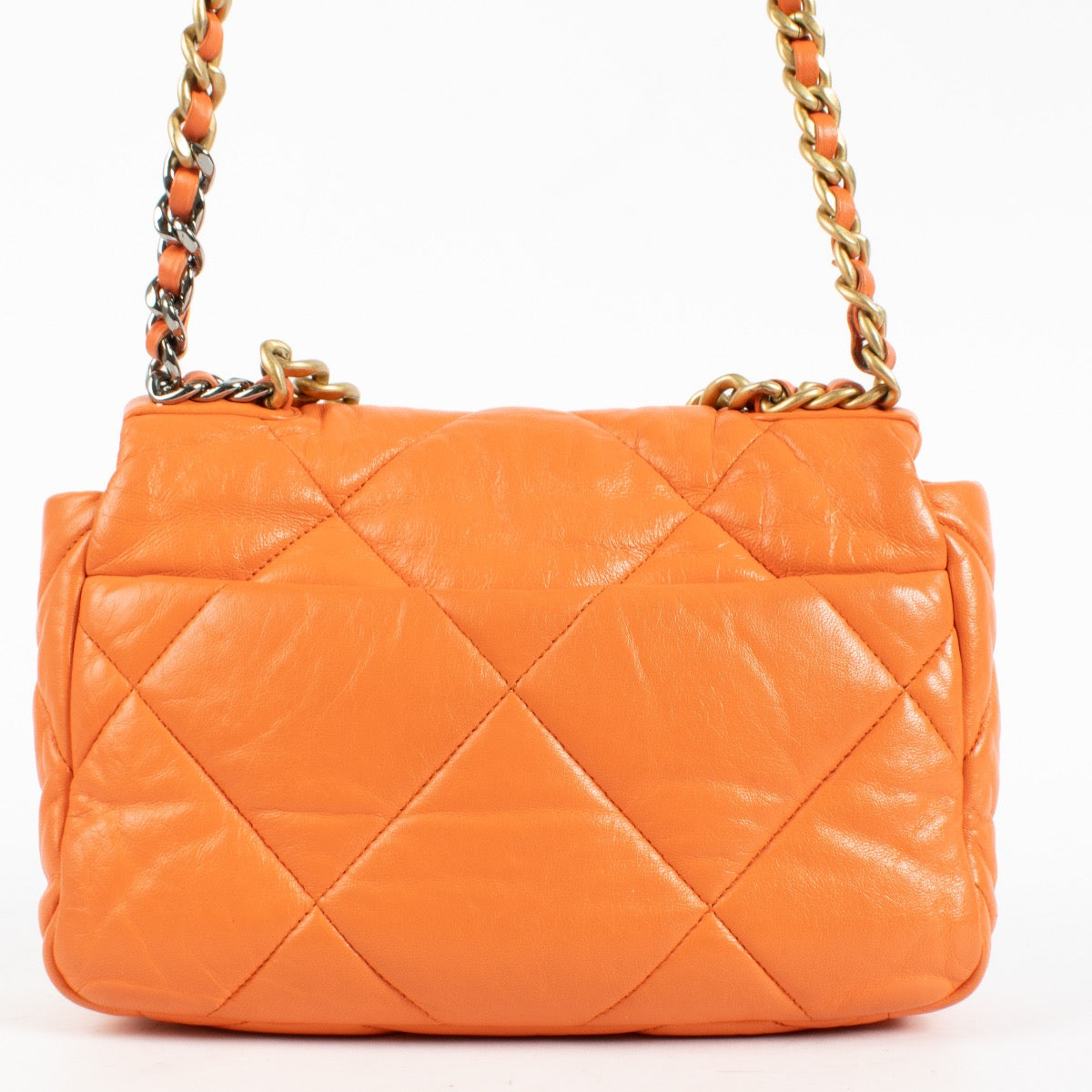shop 100% authentic second hand Chanel Orange Small Chanel 19 Bag on Labellov.com