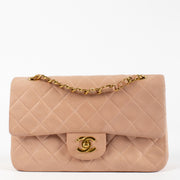 authentic preloved Chanel Vintage Pink Small Classic Flap Bag on Labellov.com