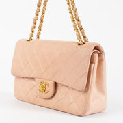 authentic preloved Chanel Vintage Pink Small Classic Flap Bag on Labellov.com