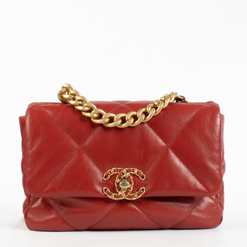 shop 100% authentic second hand Chanel Red Small Chanel 19 Bag on Labellov.com