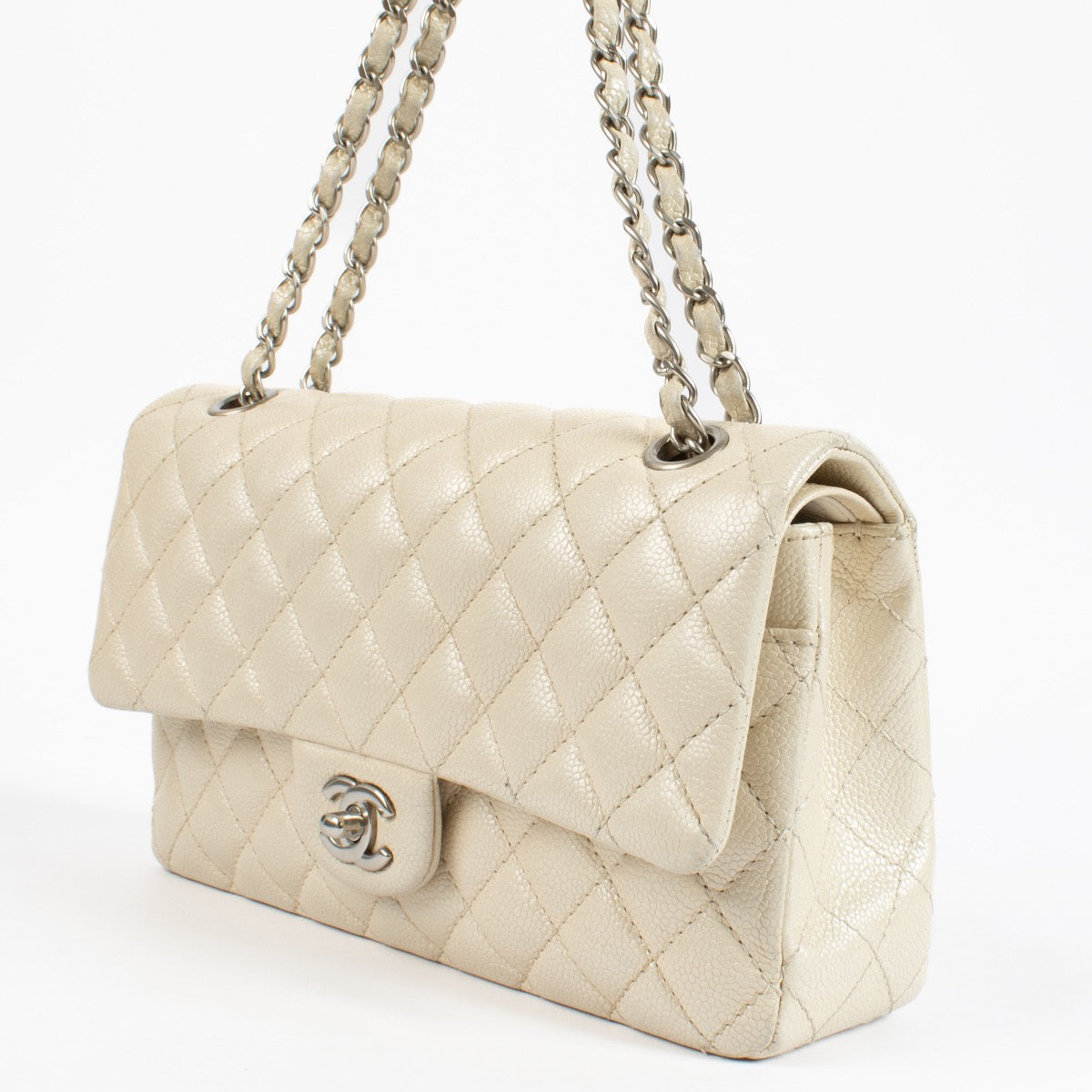 Chanel Pearly White Medium Classic 11.12 Bag