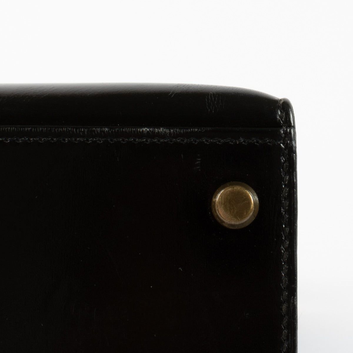 Hermès Vintage Kelly 28 Black Box GHW