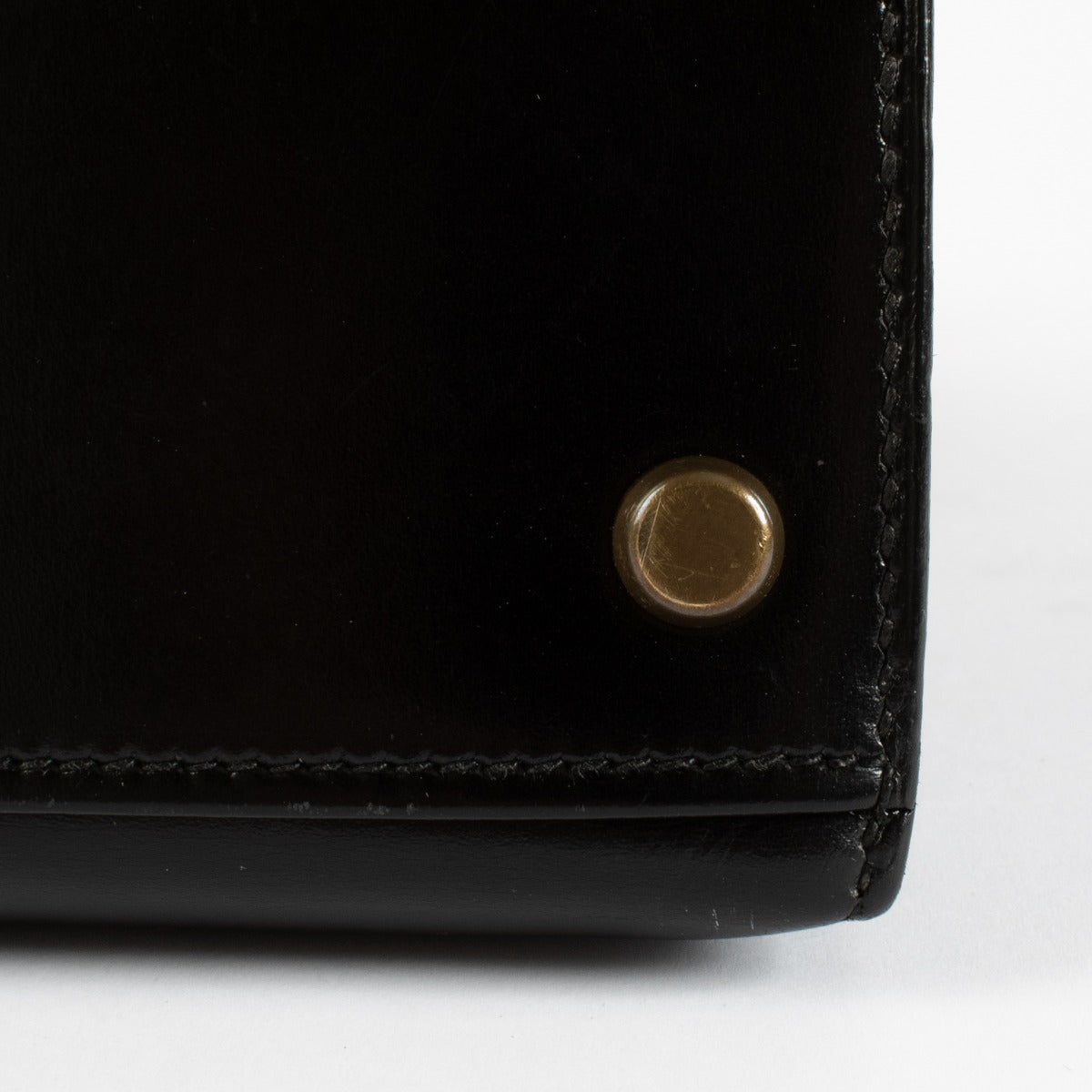 Hermès Vintage Kelly 28 Black Box GHW