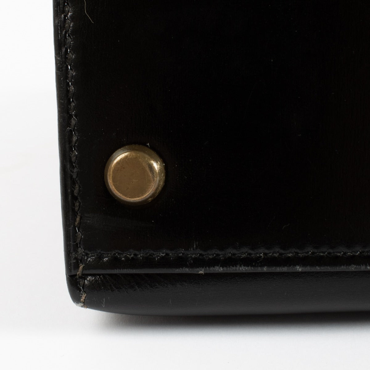 Hermès Vintage Kelly 28 Black Box GHW