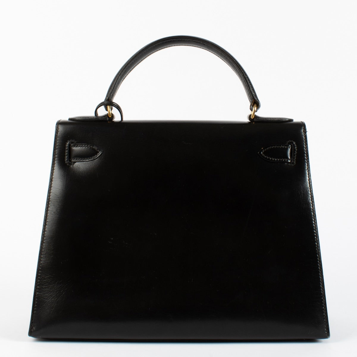 Hermès Vintage Kelly 28 Black Box GHW