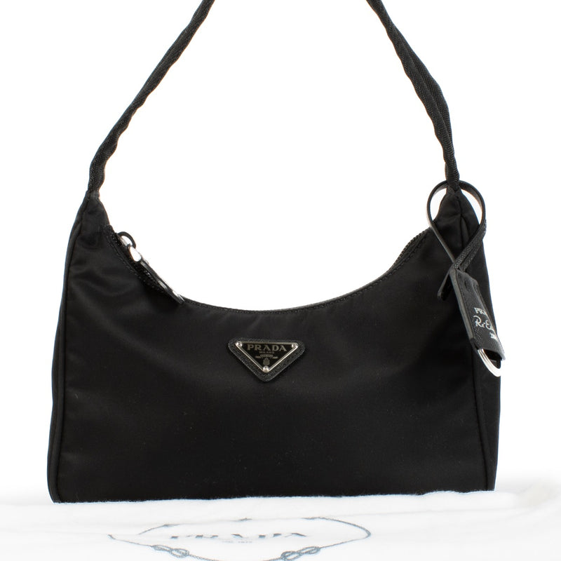 Buy authentic second hand Prada Black Re-Nylon Re-Edition 2000 mini-bag at Labellov.com