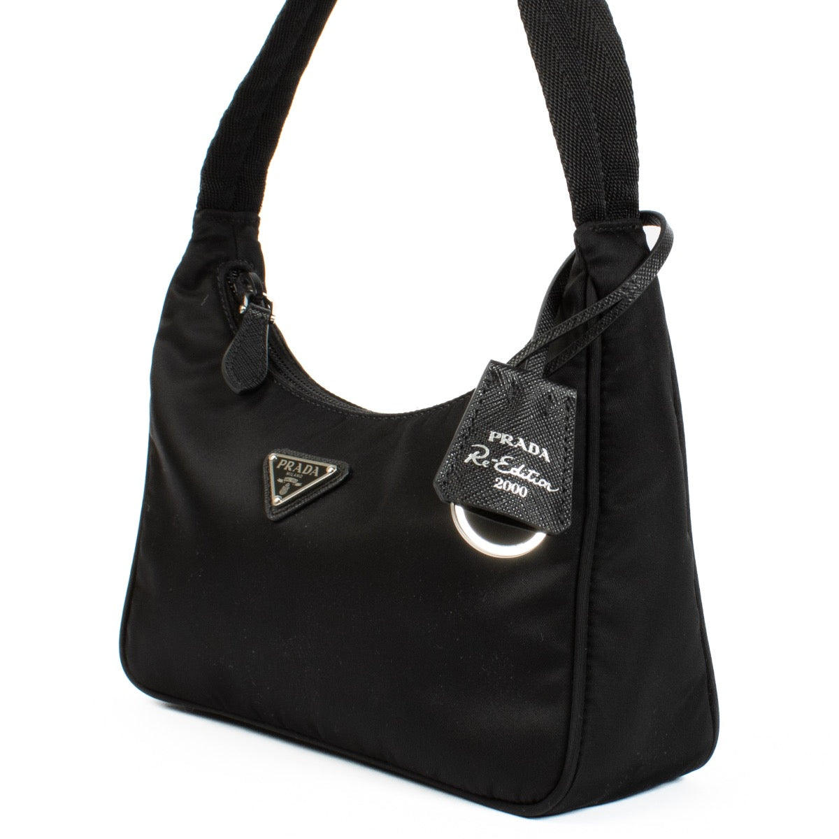 Buy authentic second hand Prada Black Re-Nylon Re-Edition 2000 mini-bag at Labellov.com