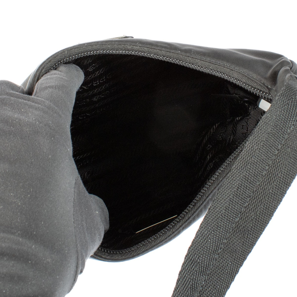 Buy authentic second hand Prada Black Re-Nylon Re-Edition 2000 mini-bag at Labellov.com