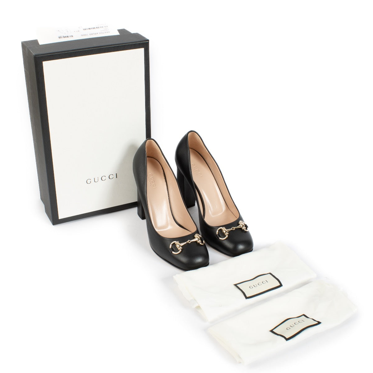 Shop safe online 100% Authentic second hand Gucci Black Horsebit Pumps - size 37.5 on Labellov.com