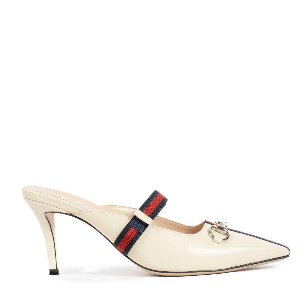 Buy Gucci White Emma Web Pumps - size 37,5 now on Labellov.com.