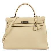 authentic second hand Hermès Kelly 35 Parchemin Togo on www.labellov.com