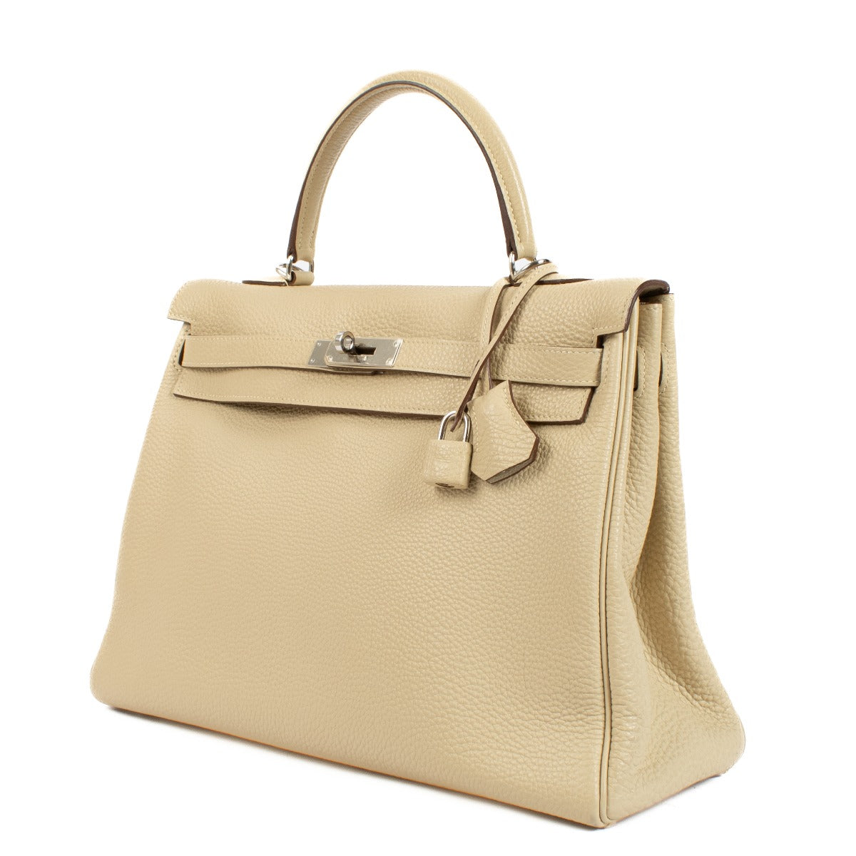 authentic second hand Hermès Kelly 35 Parchemin Togo on www.labellov.com
