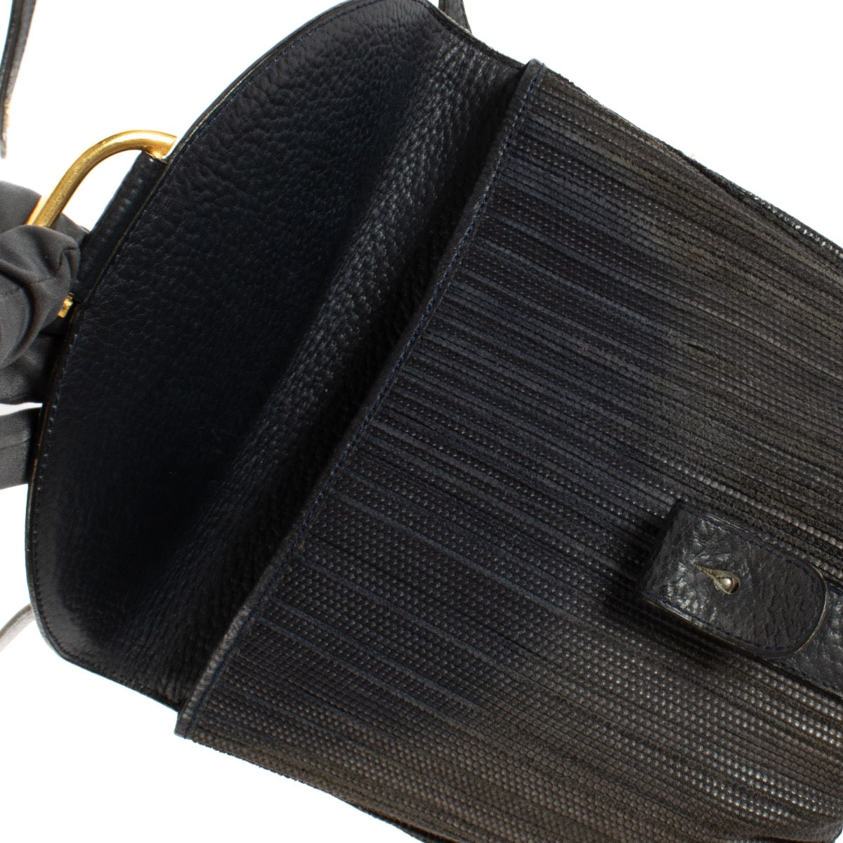 Delvaux Grijze Toile De Cuir Listrac PM Crossbody Tas