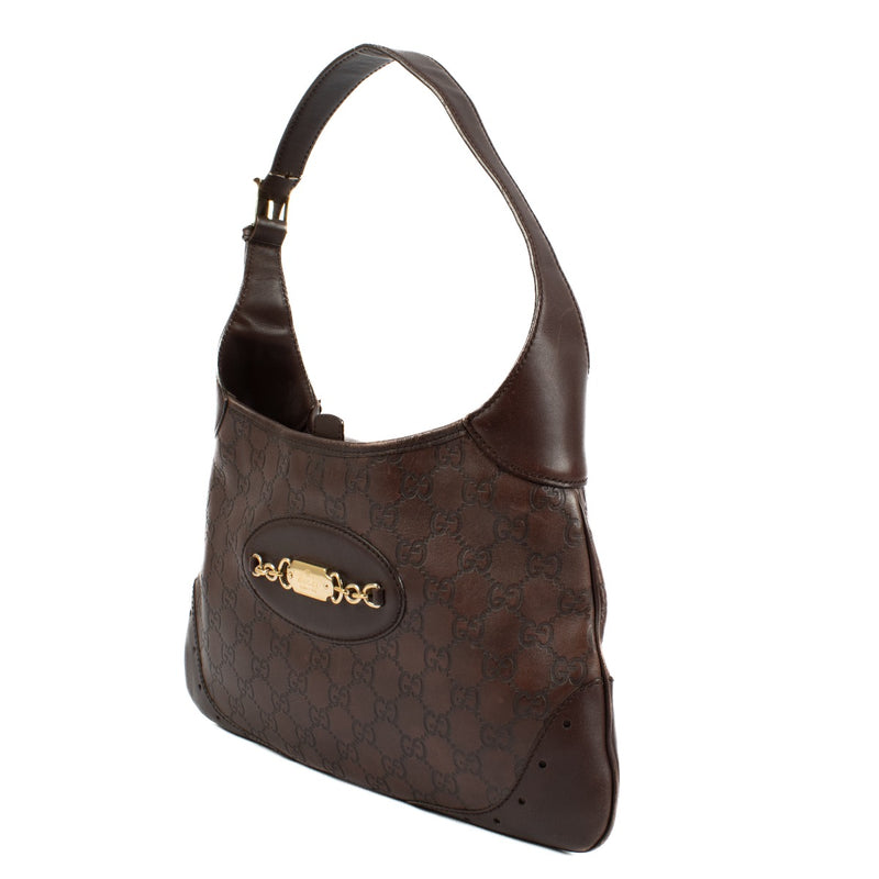 Gucci Brown Guccissima Punch Hobo Bag