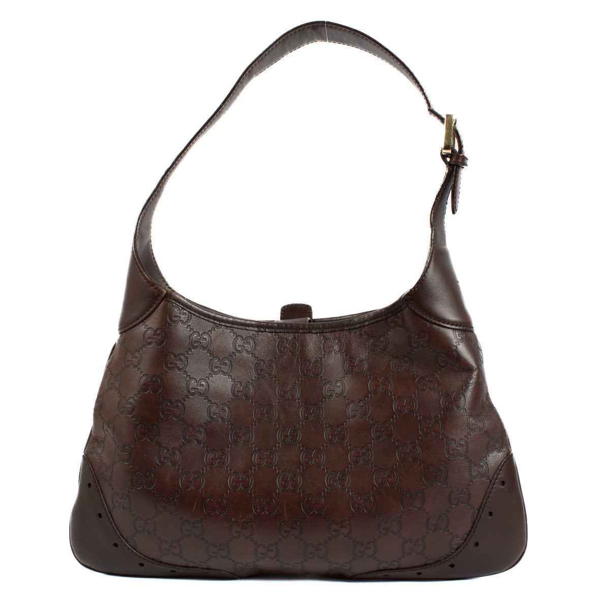 Gucci Bruine Guccissima Punch Hobo Tas